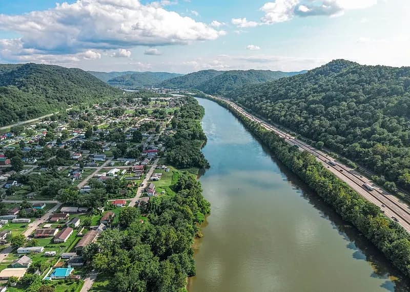 Vista panorámica de Kanawha, West Virginia