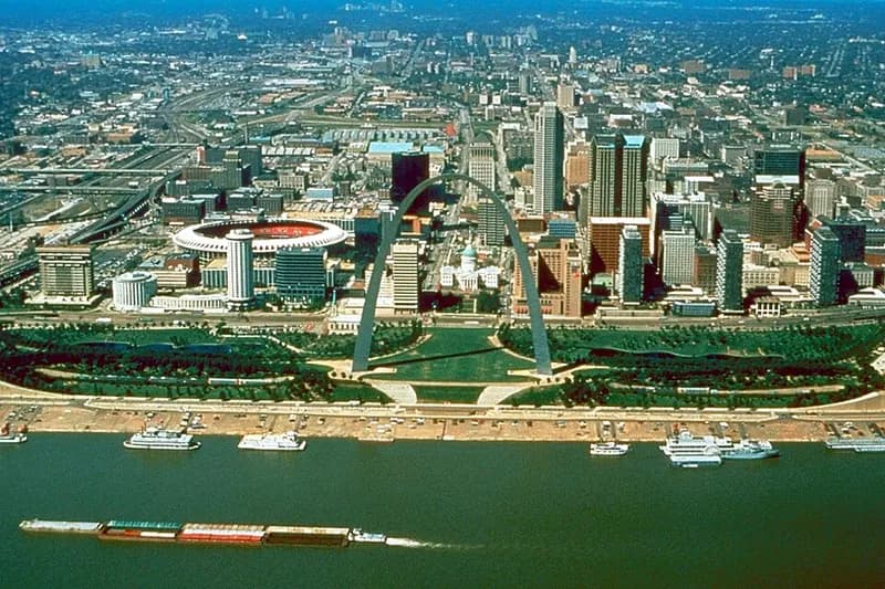 Vista panorámica de St. Louis, Missouri