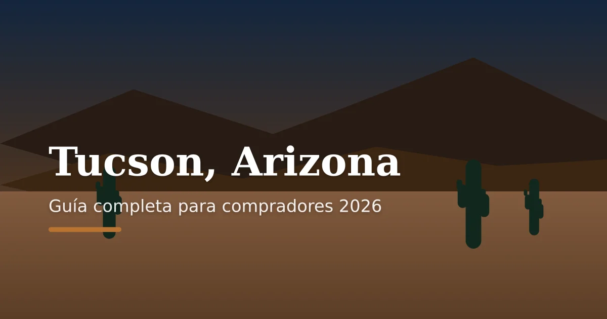 Desierto de Tucson con saguaros y montañas al atardecer